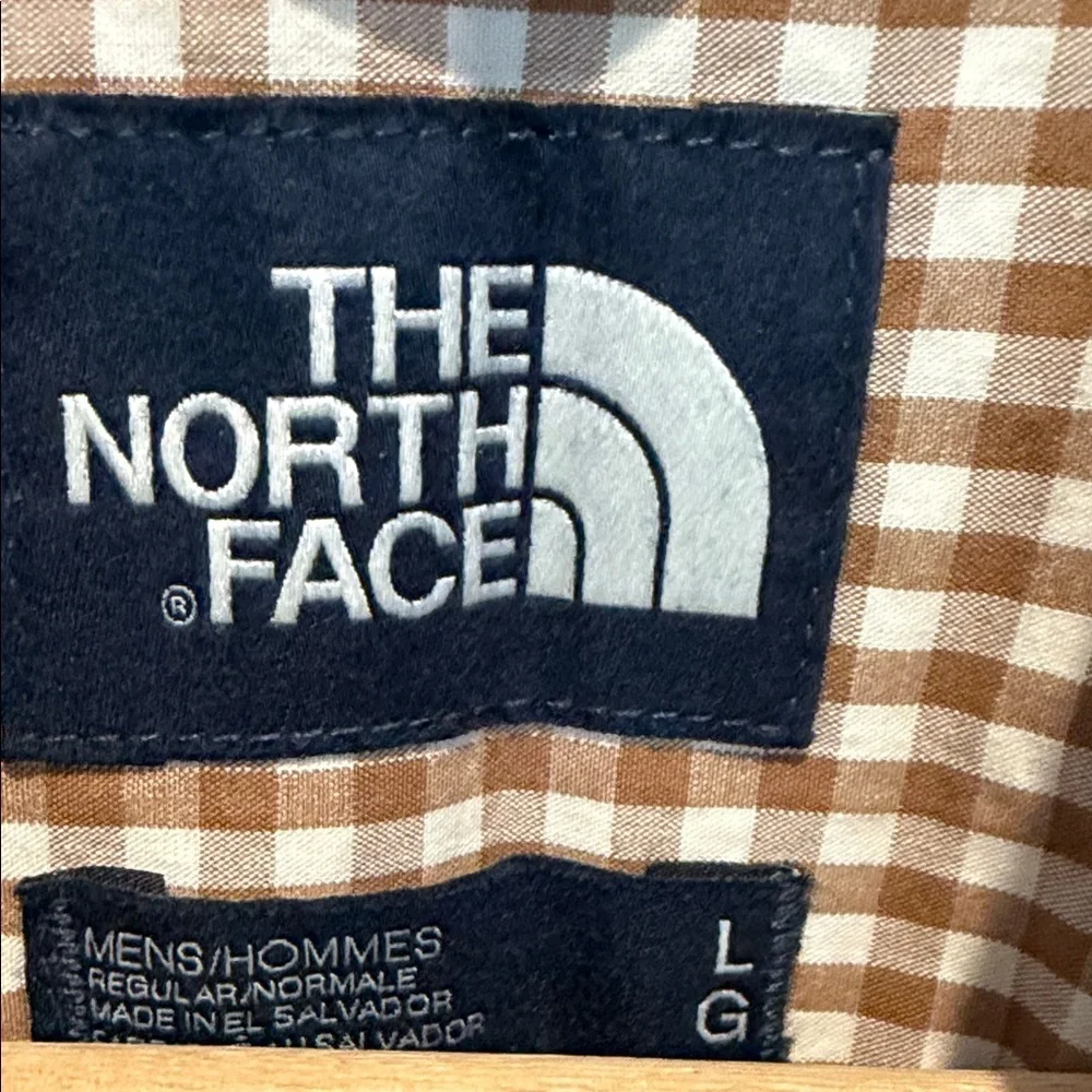 The North Face Brown Gingham Lightweight Shirt Jacket